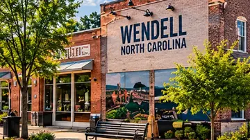 Downtown Wendell, North Carolina storefronts