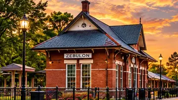 Historic railroad depot in Zebulon, North Carolina