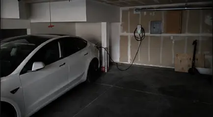 Level 2 EV charger installation at a North Carolina home