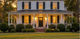Two-story frame I-house with a front porch