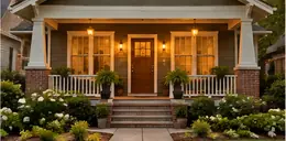 Bungalow with a deep front porch
