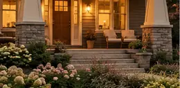 Craftsman bungalow with a front porch and tapered columns