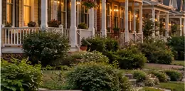 Row of small early-1900s workers' houses
