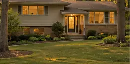 Late-1960s house on a wooded lot