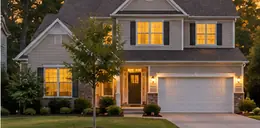 1990s two-story home with a garage