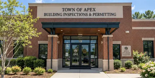 Town of Apex Building Inspections & Permitting office on North Mason Street