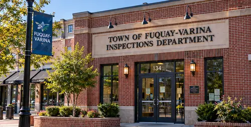 Town of Fuquay-Varina Inspections Department office on North Main Street