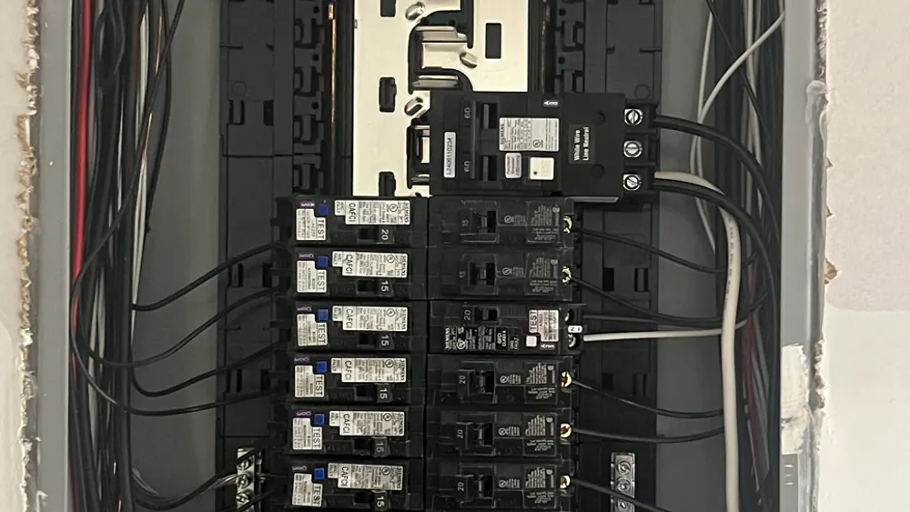 Dedicated circuit breaker installed for a hardwired home EV charger in Raleigh, NC